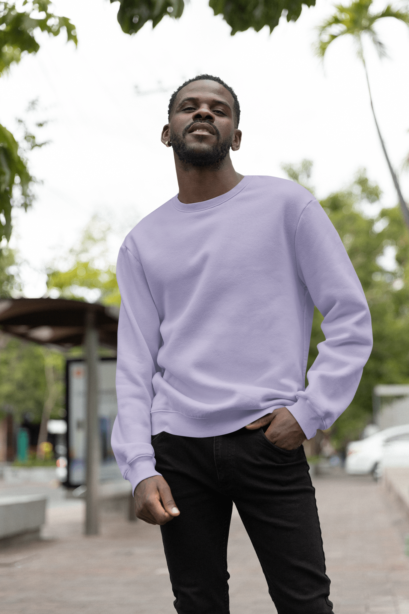 Basic Men's Sweatshirt - Lavender