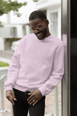 Basic Men's Sweatshirt - Light Baby Pink