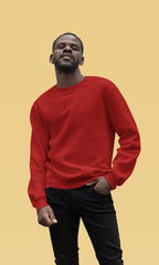 Basic Men's Sweatshirt - Red