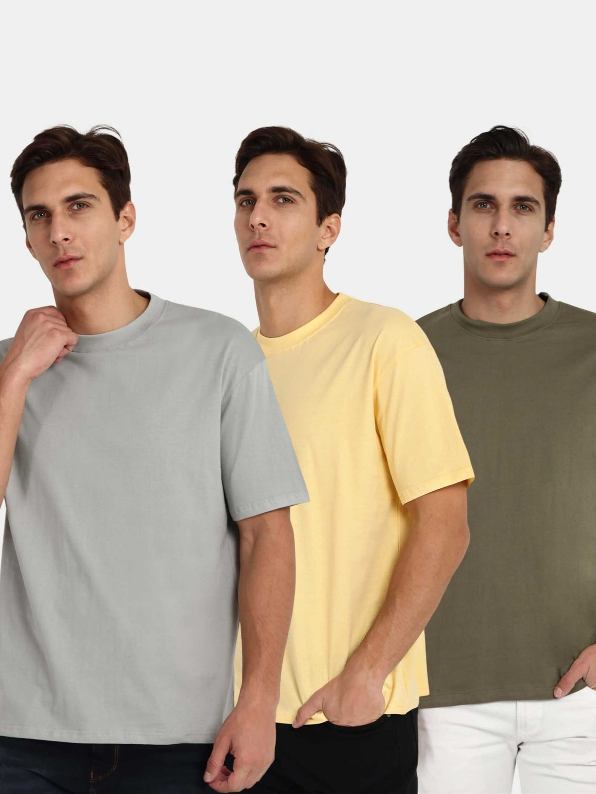 Basic Relaxed T-Shirt Set of 3: LGLYOLG
