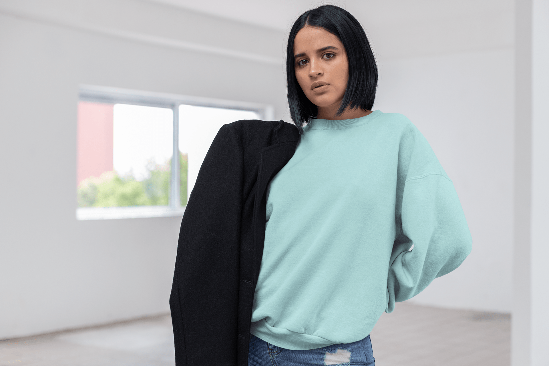 Basic Women's Sweatshirt - Mint