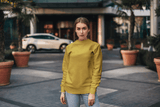 Basic Women's Sweatshirt - Mustard Yellow