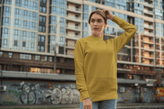 Basic Women's Sweatshirt - Mustard Yellow