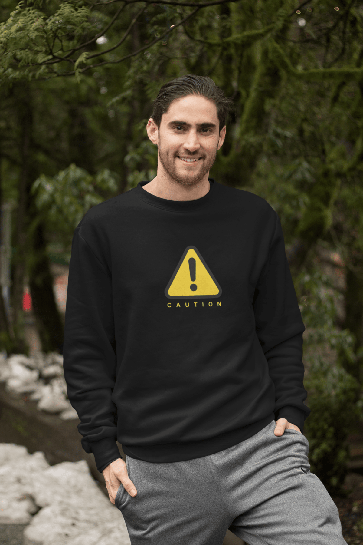 Caution Men's Sweatshirt