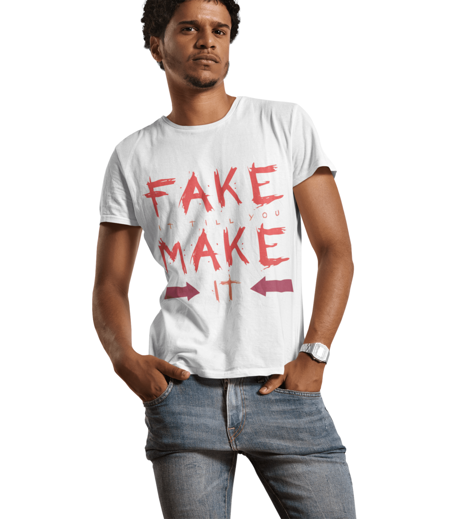Fake It Regular Men's T-Shirt - Hush and Wear