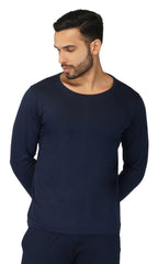 Men's Regular Plain Full T-Shirt - Navy Blue