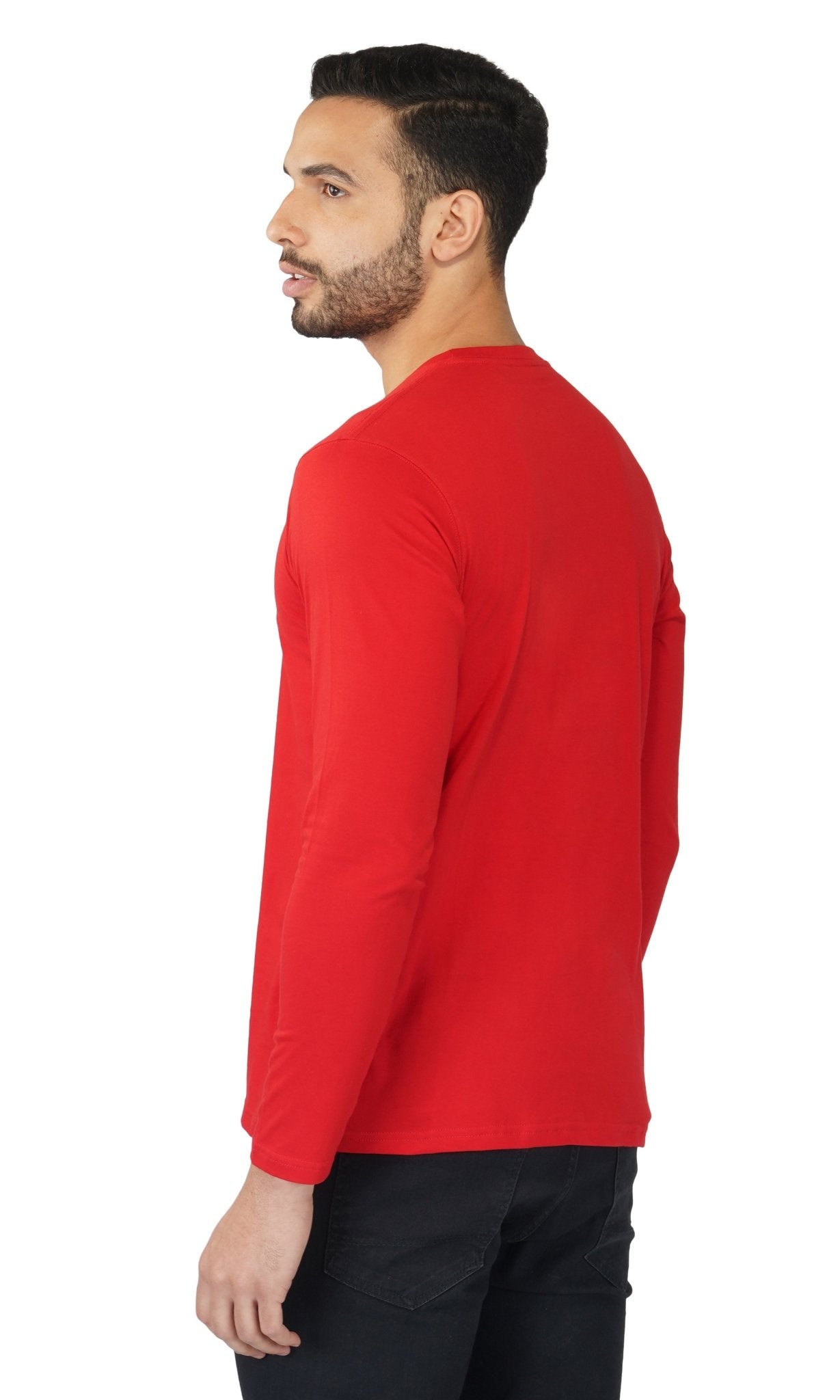 Men's Regular Plain Full T-Shirt - Red
