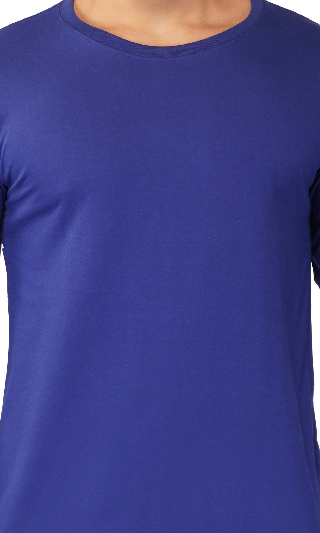 Men's Regular Plain Full T-Shirt - Royal Blue