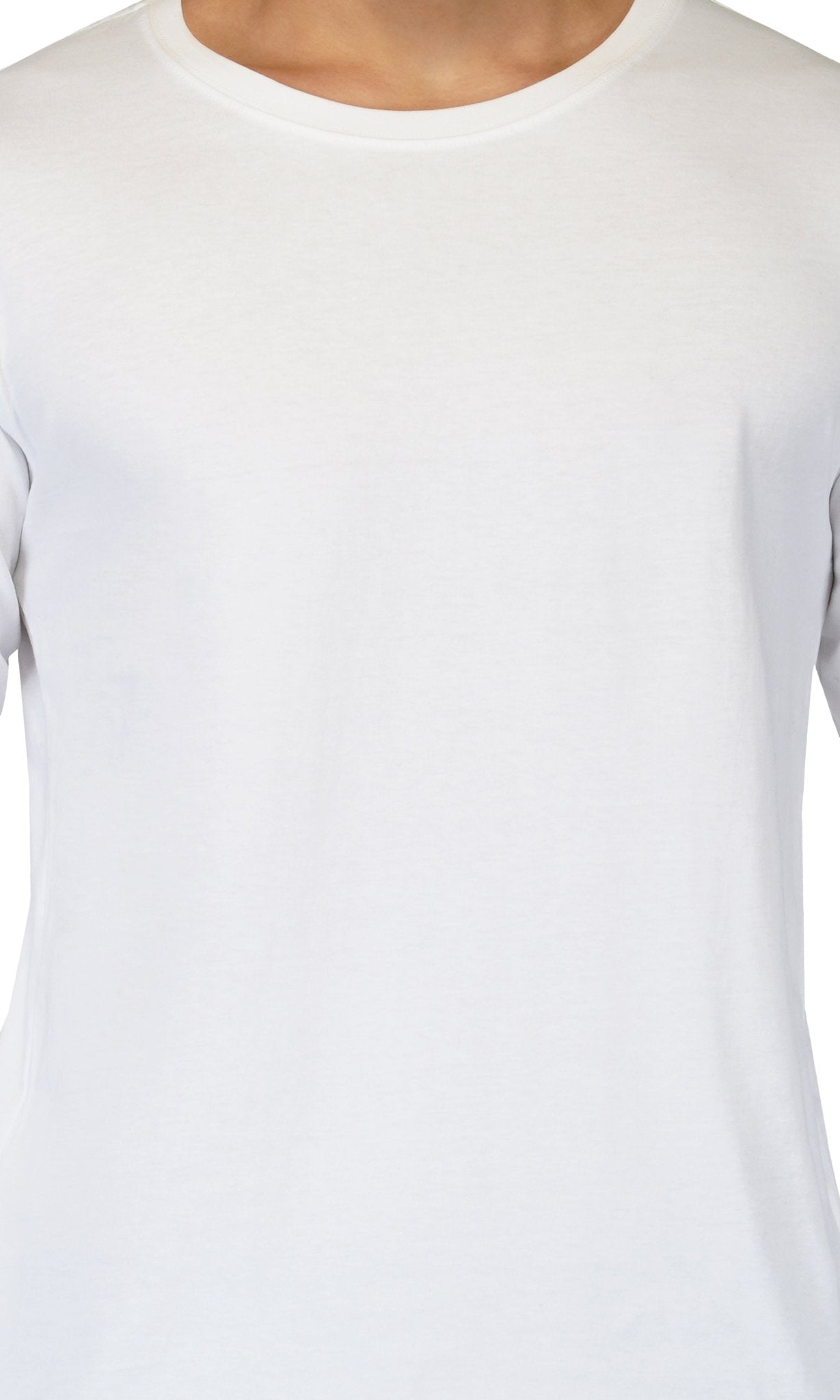 Men's Regular Plain Full T-Shirt - White