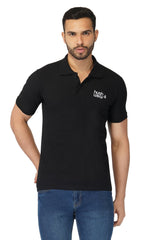 Men's Regular Plain Polo T-Shirt - Black