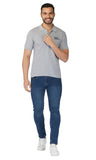 Men's Regular Plain Polo T-Shirt - Grey