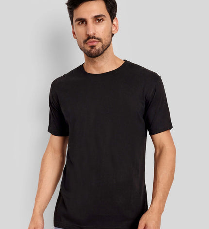 Unisex Regular Solid T-Shirt - Black