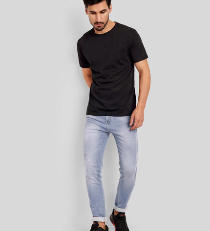 Unisex Regular Solid T-Shirt - Black