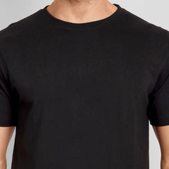 Men's Regular Solid T-Shirt - Black