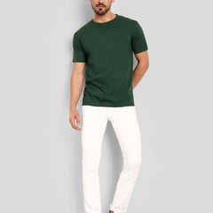 Men's Regular Solid T-Shirt - Bottle Green