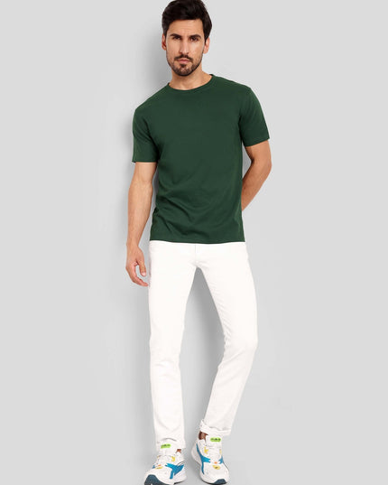 Men's Regular Solid T-Shirt - Bottle Green