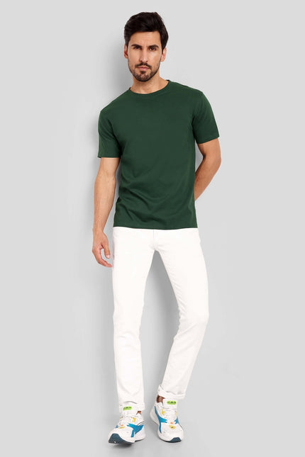 Men's Regular Solid T-Shirt - Bottle Green