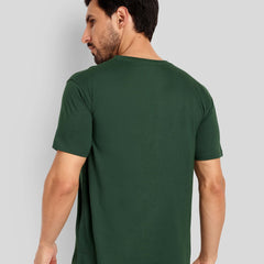 Men's Regular Solid T-Shirt - Bottle Green