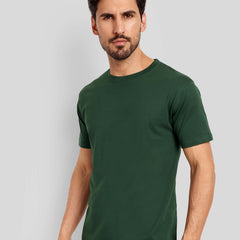 Men's Regular Solid T-Shirt - Bottle Green