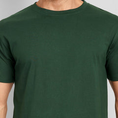 Men's Regular Solid T-Shirt - Bottle Green
