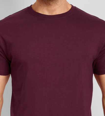 Unisex Regular Solid T-Shirt - Brick Red