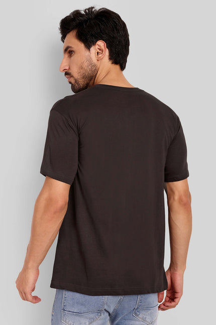 Unisex Regular Solid T-Shirt - Coffee Brown