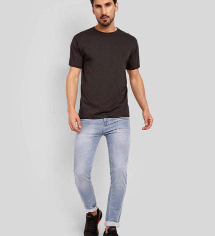 Unisex Regular Solid T-Shirt - Coffee Brown