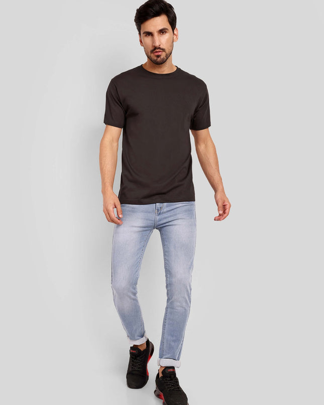 Unisex Regular Solid T-Shirt - Coffee Brown