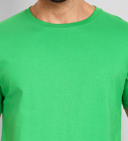 Unisex Regular Solid T-Shirt - Flag Green