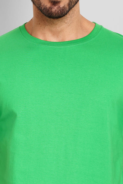 Men's Regular Solid T-Shirt - Flag Green