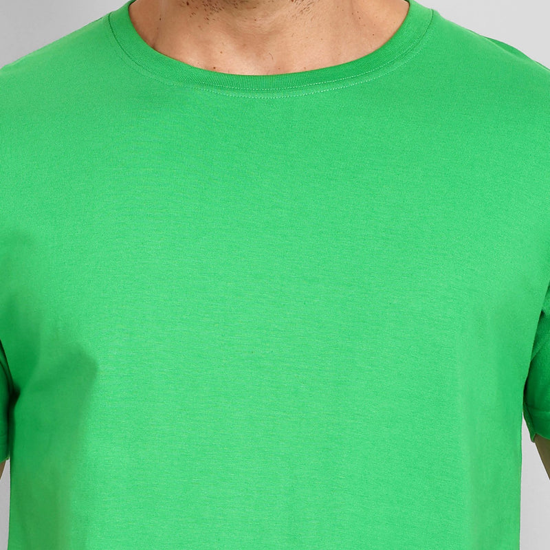 Men's Regular Solid T-Shirt - Flag Green