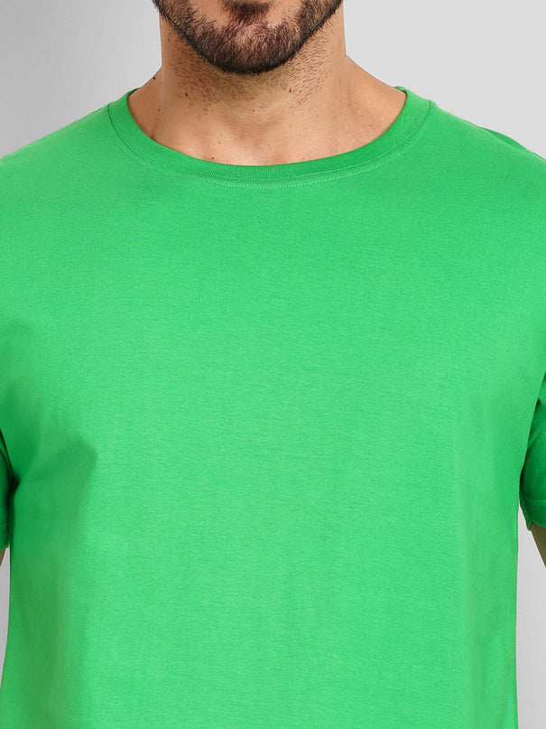 Men's Regular Solid T-Shirt - Flag Green