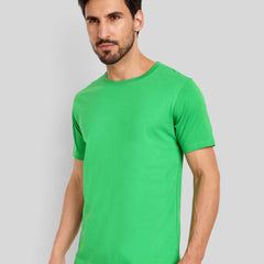 Men's Regular Solid T-Shirt - Flag Green