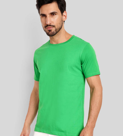 Unisex Regular Solid T-Shirt - Flag Green