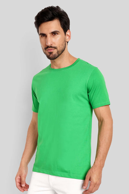 Men's Regular Solid T-Shirt - Flag Green