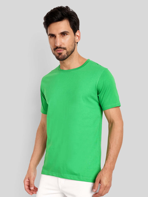 Men's Regular Solid T-Shirt - Flag Green
