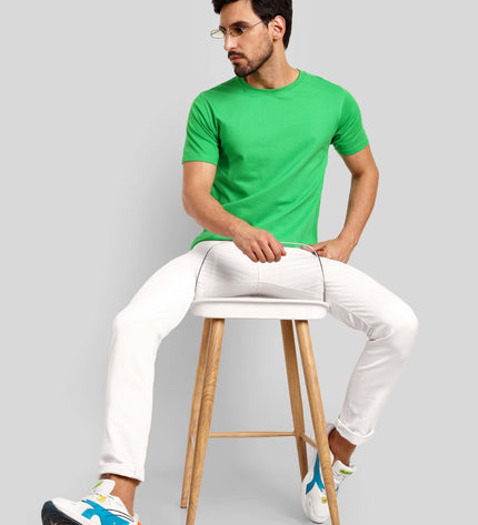 Unisex Regular Solid T-Shirt - Flag Green