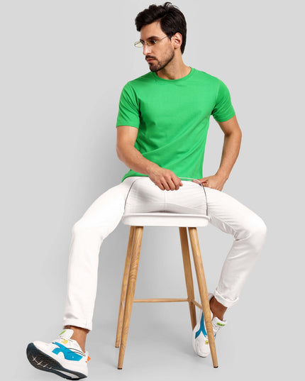 Men's Regular Solid T-Shirt - Flag Green