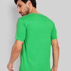 Men's Regular Solid T-Shirt - Flag Green