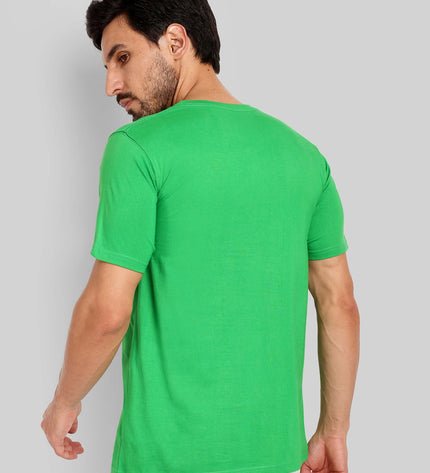 Unisex Regular Solid T-Shirt - Flag Green
