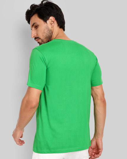 Men's Regular Solid T-Shirt - Flag Green