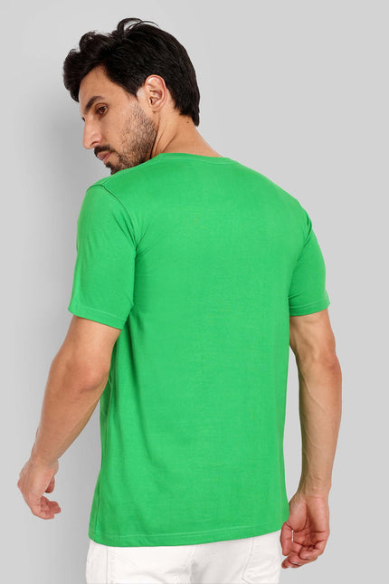 Men's Regular Solid T-Shirt - Flag Green
