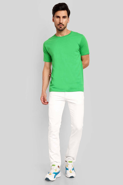Men's Regular Solid T-Shirt - Flag Green