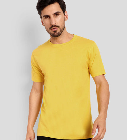 Unisex Regular Solid T-Shirt - Golden Yellow