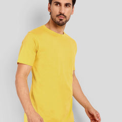 Men's Regular Solid T-Shirt - Golden Yellow