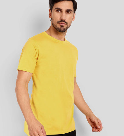 Unisex Regular Solid T-Shirt - Golden Yellow