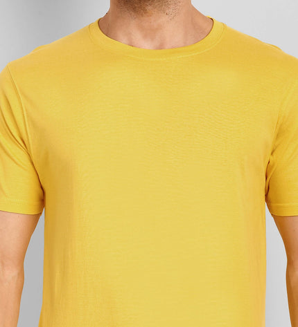 Unisex Regular Solid T-Shirt - Golden Yellow