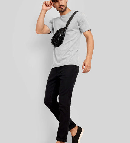 Unisex Regular Solid T-Shirt - Grey Melange
