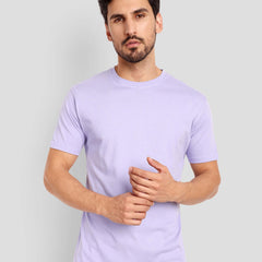 Men's Regular Solid T-Shirt - Lavender