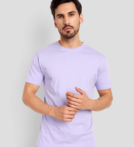 Unisex Regular Solid T-Shirt - Lavender